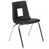 Flash Furniture Advantage Black Student Stack School Chair, 18" ADV-SSC-18BLK